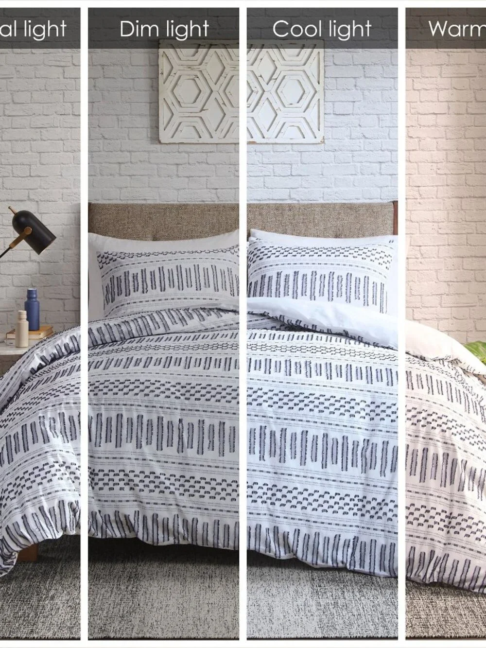 INK+IVY Rhea 100% Cotton Raised Pattern Comforter Mini Set - Charcoal - King NEW